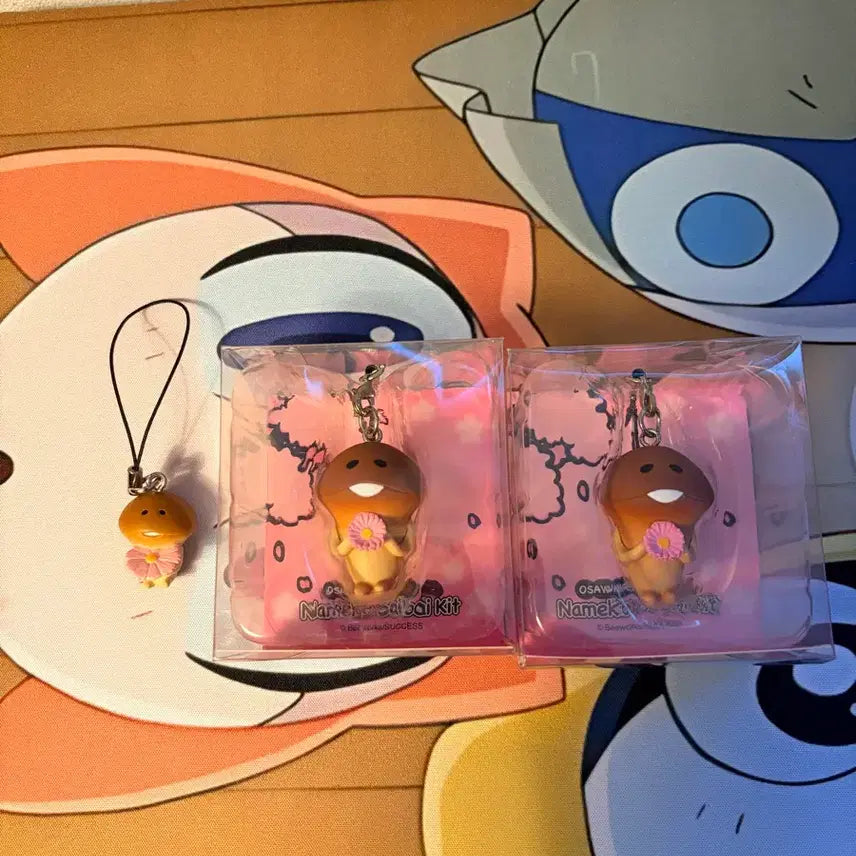 [BUNJANG] Flower Nameko Box Keyring / 개당가격) 꽃나메코 박스형 키링