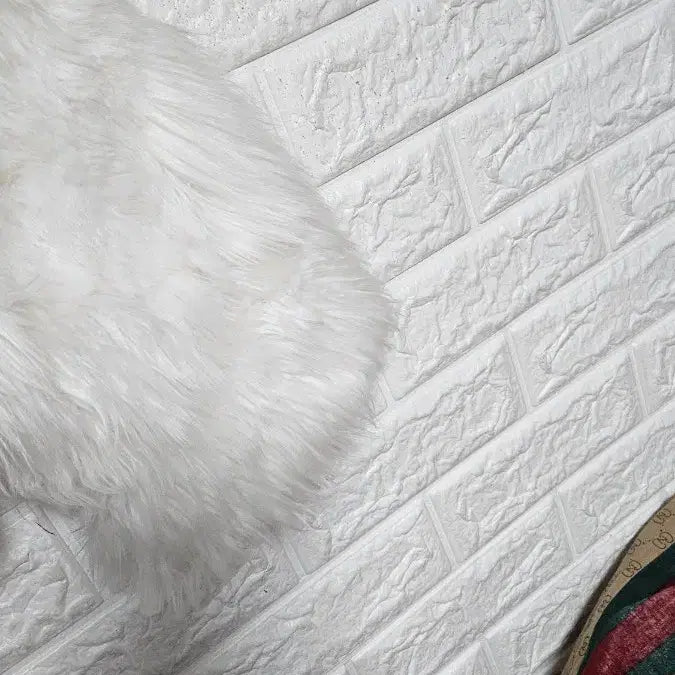 [BUNJANG] White Faux Fur Rider Jacket / 화이트 퍼 라이더 자켓free