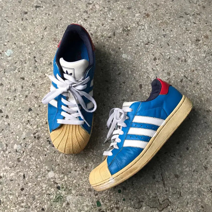 [BUNJANG] Adidas Superstar Blue Pack Sneakers / 빈티지 아디다스 슈퍼스타 블루팩 (245)
