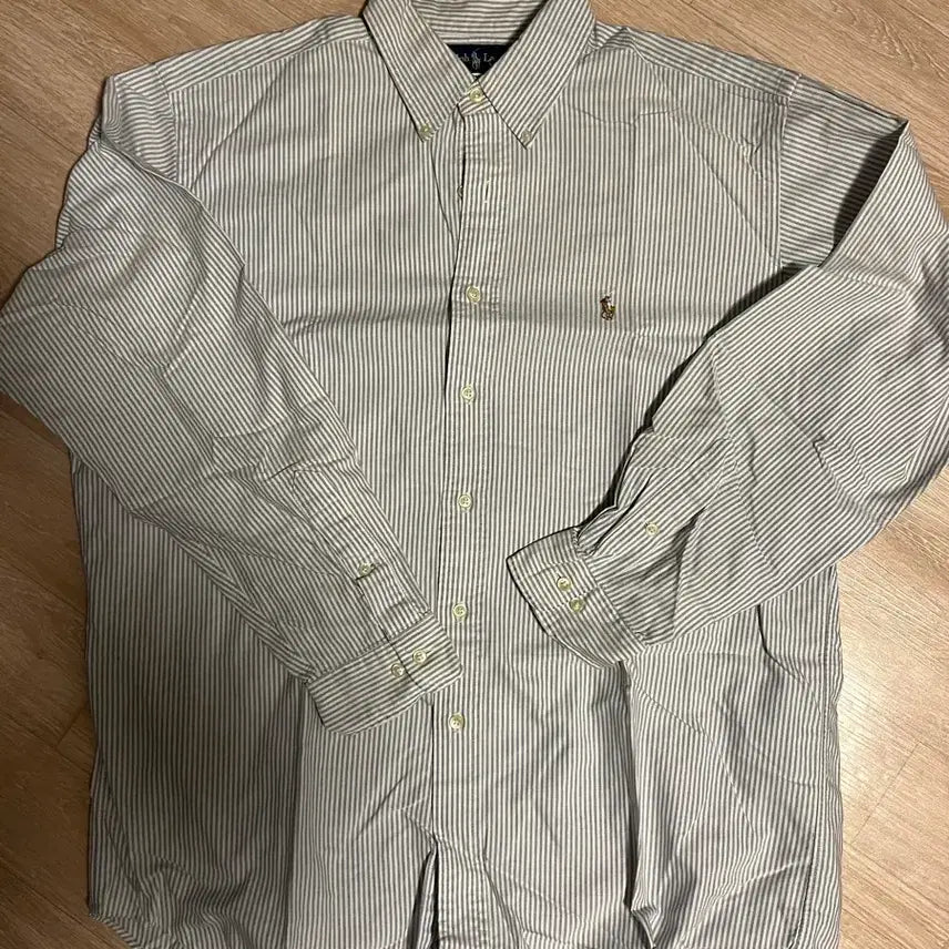 [BUNJANG] Polo Oxford Stripe Shirt / 폴로 옥스포드 스트라이프 셔츠