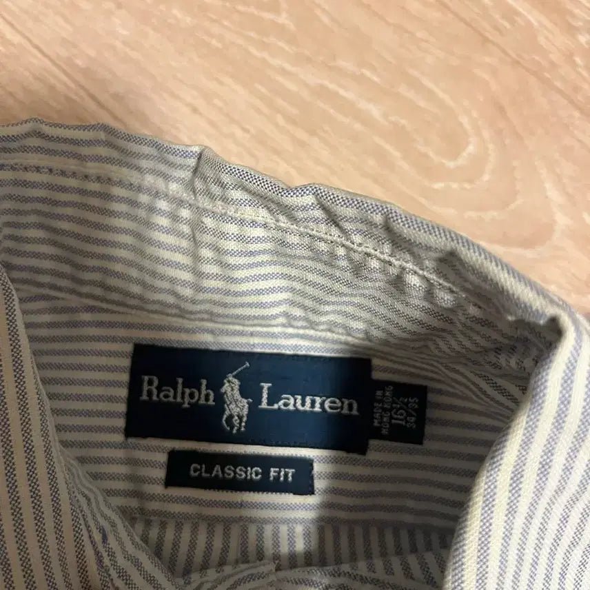 [BUNJANG] Polo Oxford Stripe Shirt / 폴로 옥스포드 스트라이프 셔츠