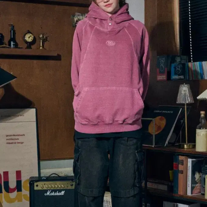 [BUNJANG] Compagno Dusty Pink Hoodie / 꼼파뇨 후드티