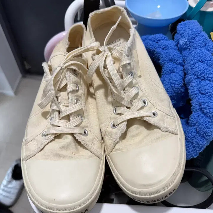 [BUNJANG] Balenciaga Ivory Canvas Sneakers / 발렌시아가 스니커즈 아이보리 캔버스화