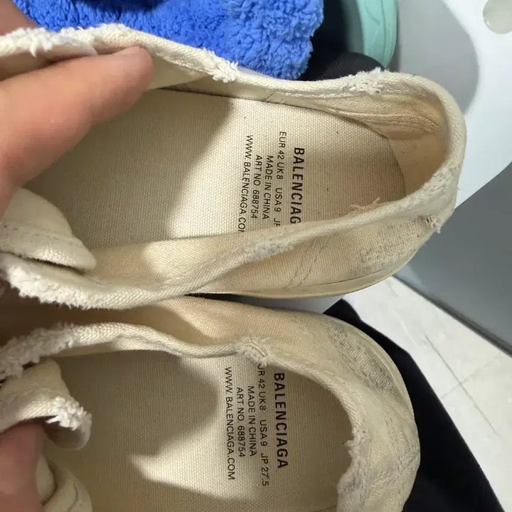 [BUNJANG] Balenciaga Ivory Canvas Sneakers / 발렌시아가 스니커즈 아이보리 캔버스화