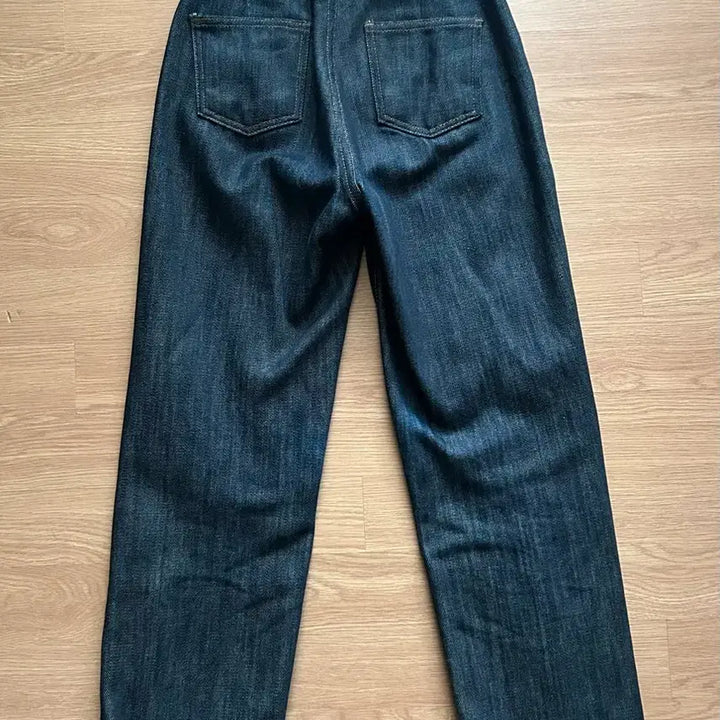 [BUNJANG] Wide Roll-Up Jeans / 일자 와이드 롤업 진청바지