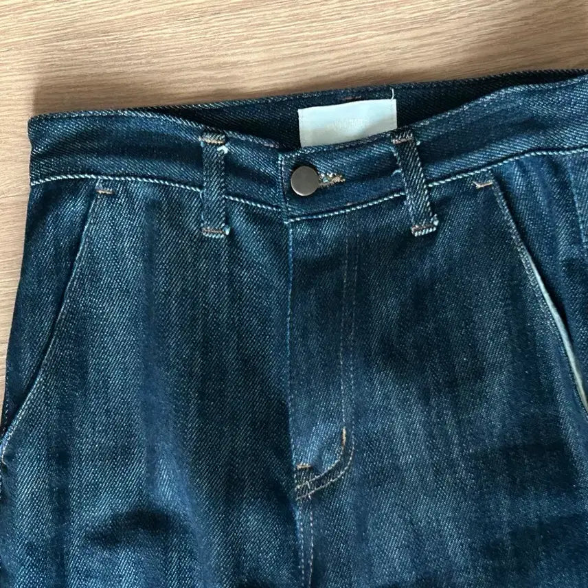 [BUNJANG] Wide Roll-Up Jeans / 일자 와이드 롤업 진청바지