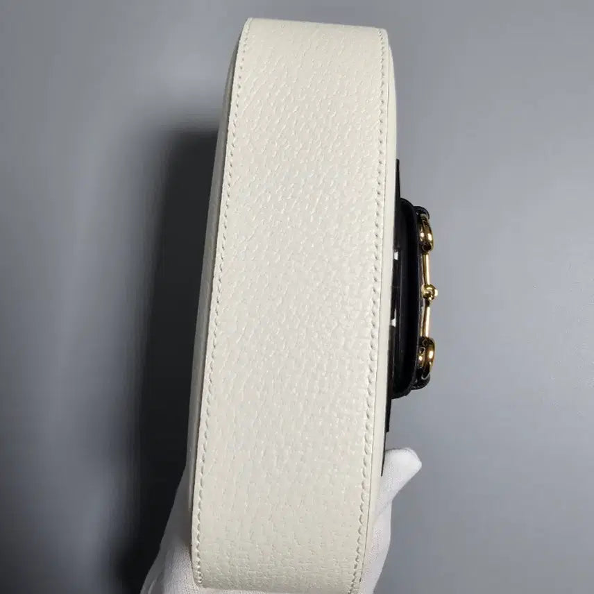 [BUNJANG] Gucci Adidas Horsebit 1955 Mini Shoulder Bag / 구찌 [새상품] 홀스빗 1955 숄더백 미니 아디다스 화이트 658574