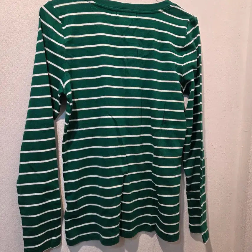 [BUNJANG] Lauren Ralph Lauren Striped Long Sleeve T-shirt / 로렌 랄프로렌 스트라이프 긴팔티셔츠 그린