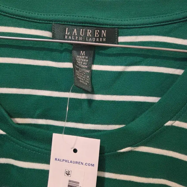 [BUNJANG] Lauren Ralph Lauren Striped Long Sleeve T-shirt / 로렌 랄프로렌 스트라이프 긴팔티셔츠 그린