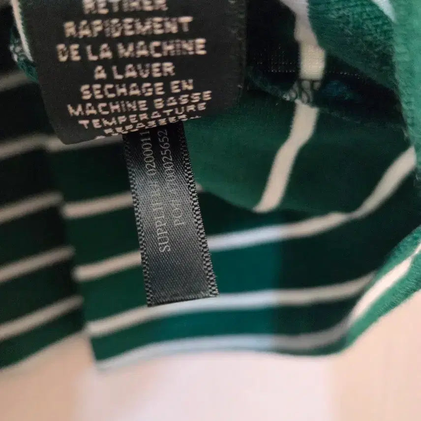[BUNJANG] Lauren Ralph Lauren Striped Long Sleeve T-shirt / 로렌 랄프로렌 스트라이프 긴팔티셔츠 그린