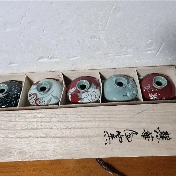 [BUNJANG] Hyewha Ceramic Hyun Gok Choi Kyung Ok Celadon Porcelain 5-Piece Set / 혜화도예 현곡 최경옥 행꼬병 5점 팝니다!