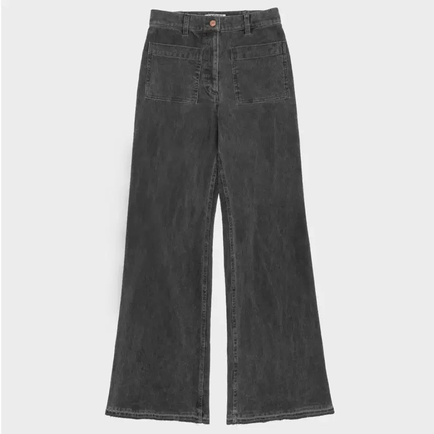 [BUNJANG] [AHYU SEOUL] CORDUROY BOOTCUT PT, CHARCOAL / [아유서울] CORDUROY BOOTCUT PT, CHARCOAL