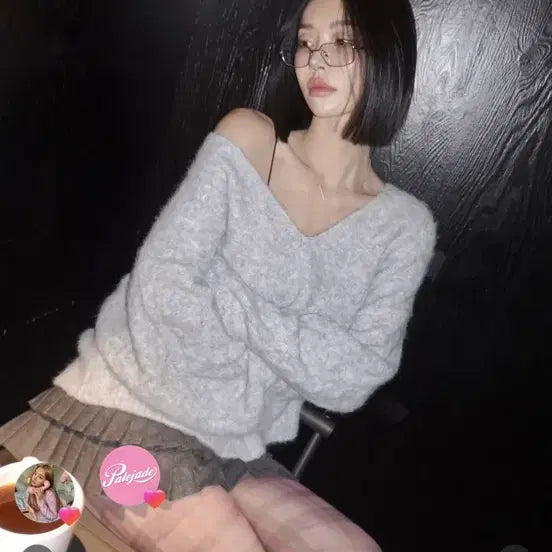 [BUNJANG] Pale Jade Loose Fit Knit Sweater / 페일제이드 루즈핏 니트 / 그레이
