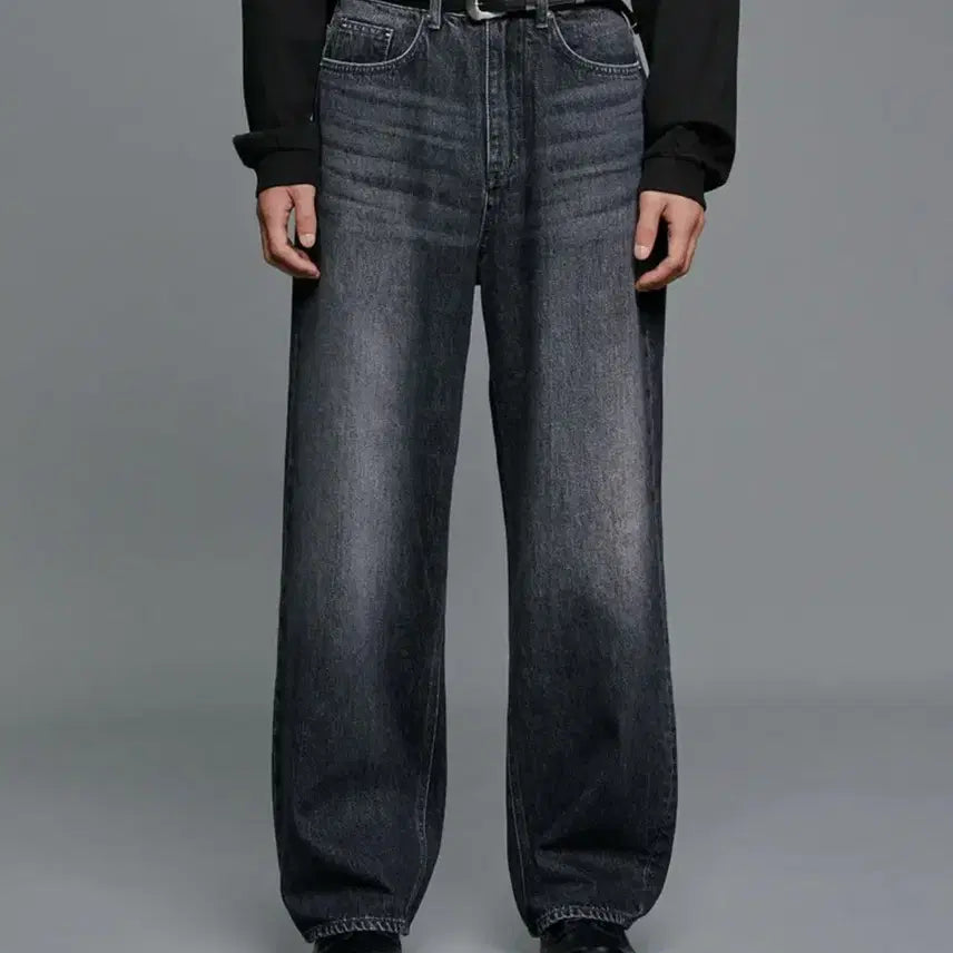 [BUNJANG] Branded Denim Jeans / 30 브랜디드 콘 블랙 엑스트라 와이드 데님 워싱 팬츠 51054