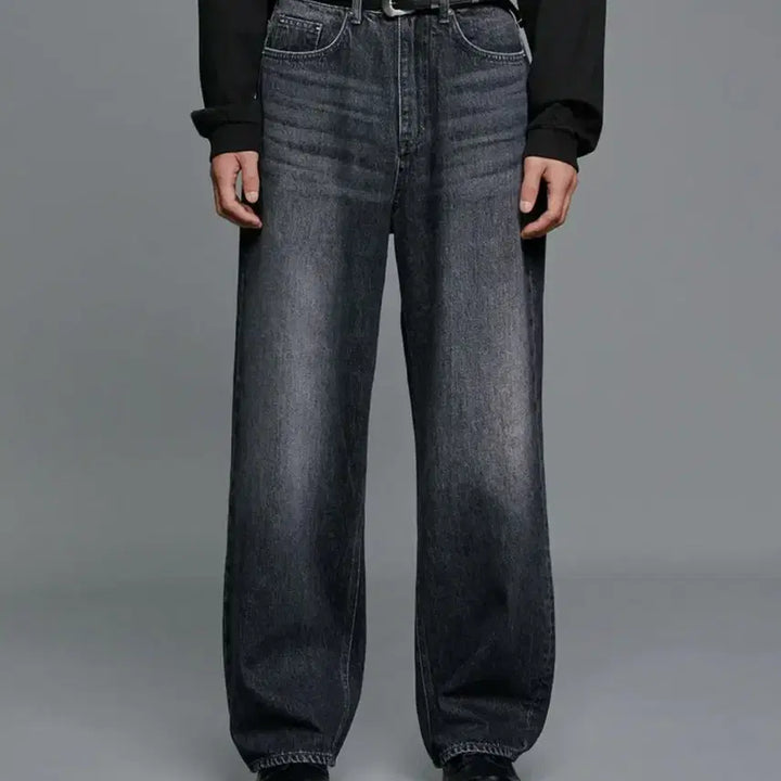 [BUNJANG] Branded Denim Jeans / 30 브랜디드 콘 블랙 엑스트라 와이드 데님 워싱 팬츠 51054