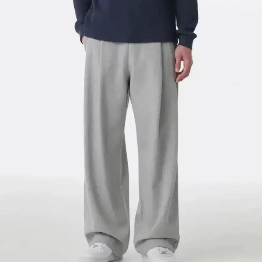 [BUNJANG] Musinsa Two Tuck Wide Sweat Pants Gray / L 무신사 투 턱 와이드 스웨트 팬츠 그레이 32