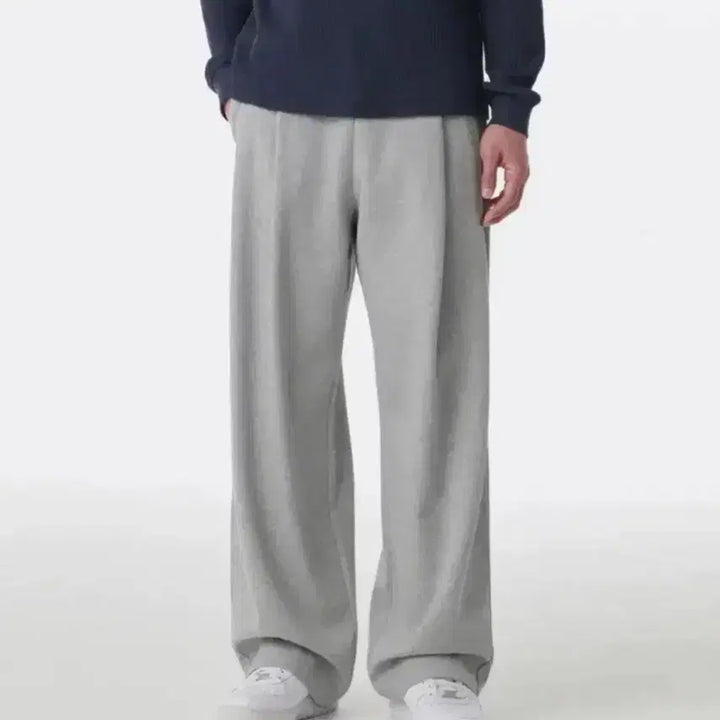 [BUNJANG] Musinsa Two Tuck Wide Sweat Pants Gray / L 무신사 투 턱 와이드 스웨트 팬츠 그레이 32