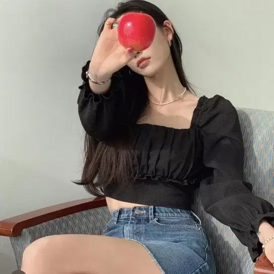 [BUNJANG] PaleJade Black Blouse / 페일제이드 블라우스 / 블랙