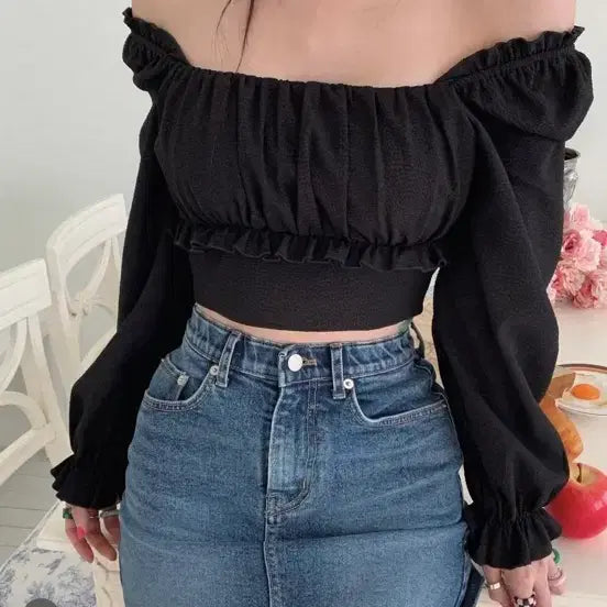 [BUNJANG] PaleJade Black Blouse / 페일제이드 블라우스 / 블랙
