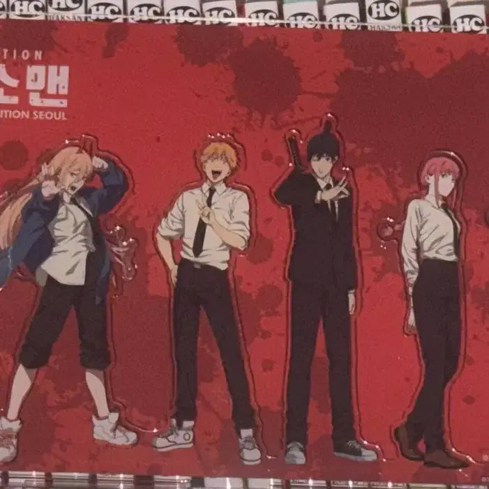 [BUNJANG] Chainsaw Man Official Acrylic Group Stand / 체인소맨 전시회 공식단체아크릴
