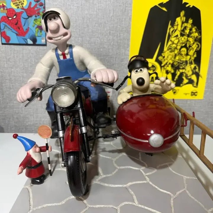 [BUNJANG] Wallace & Gromit Motorcycle & Sidecar Figure / 월레스와 그로밋 모터사이클&사이드카
