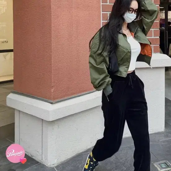 [BUNJANG] Pale Jade Velvet Jogger Pants - Black / 페일제이드 벨벳 조거팬츠 / 블랙