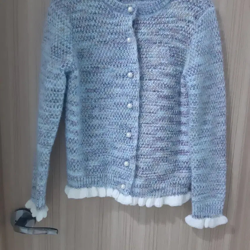[BUNJANG] Blue Knit Cardigan / 하늘색  니트 가디건     새상품