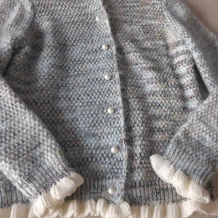 [BUNJANG] Blue Knit Cardigan / 하늘색  니트 가디건     새상품