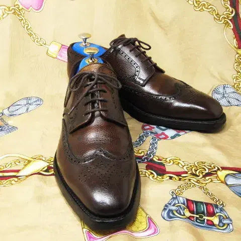 [BUNJANG] George Cleverley Full Grain Wingtip Oxford 260 / 영국명품 조지 클레버리 다크브라 풀그레인 카프스킨 윙팁 옥스포드 260