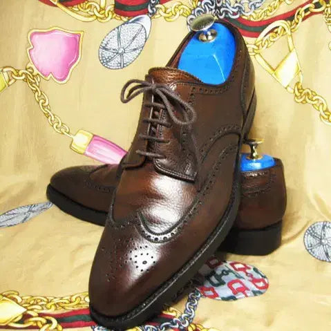 [BUNJANG] George Cleverley Full Grain Wingtip Oxford 260 / 영국명품 조지 클레버리 다크브라 풀그레인 카프스킨 윙팁 옥스포드 260