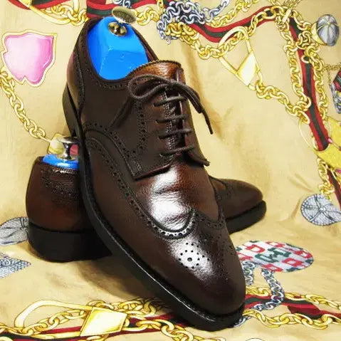[BUNJANG] George Cleverley Full Grain Wingtip Oxford 260 / 영국명품 조지 클레버리 다크브라 풀그레인 카프스킨 윙팁 옥스포드 260