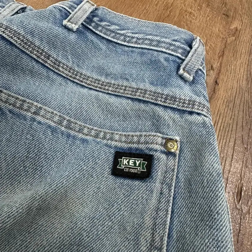 [BUNJANG] 90s Old Double Knee Carpenter Denim Pants / 90s 올드 KEY 더블니 카펜터 데님 팬츠 34