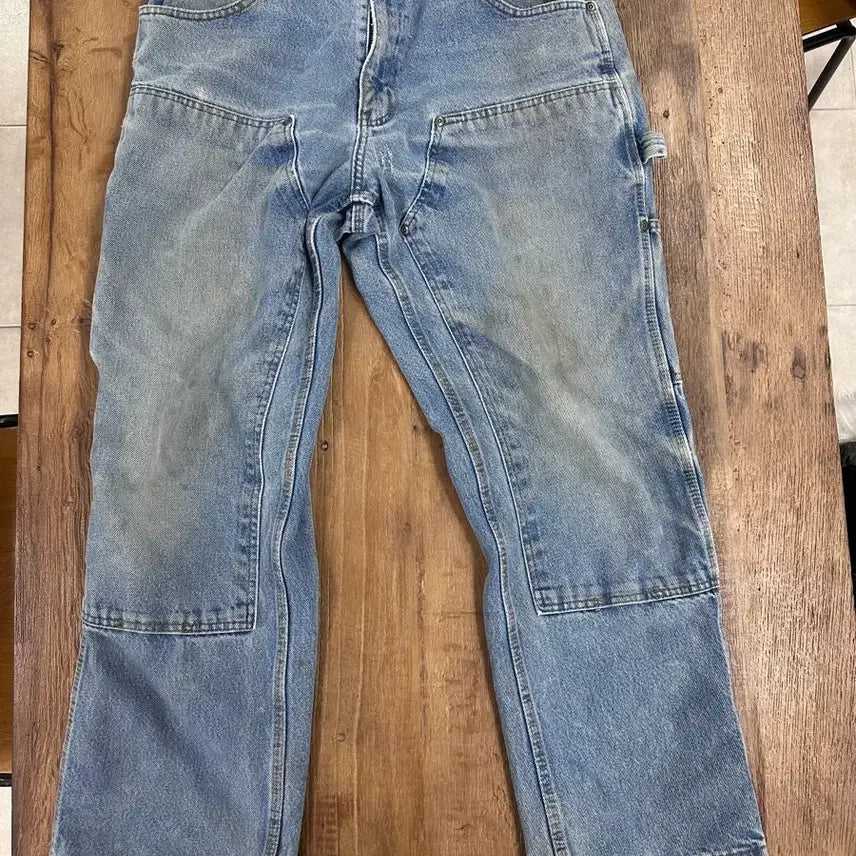[BUNJANG] 90s Old Double Knee Carpenter Denim Pants / 90s 올드 KEY 더블니 카펜터 데님 팬츠 34