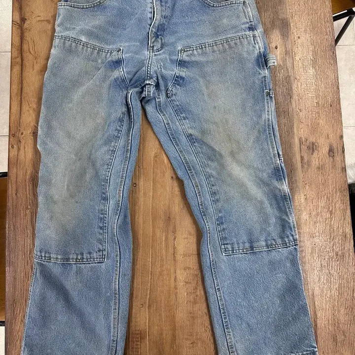 [BUNJANG] 90s Old Double Knee Carpenter Denim Pants / 90s 올드 KEY 더블니 카펜터 데님 팬츠 34
