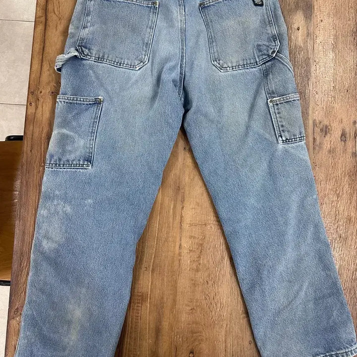 [BUNJANG] 90s Old Double Knee Carpenter Denim Pants / 90s 올드 KEY 더블니 카펜터 데님 팬츠 34