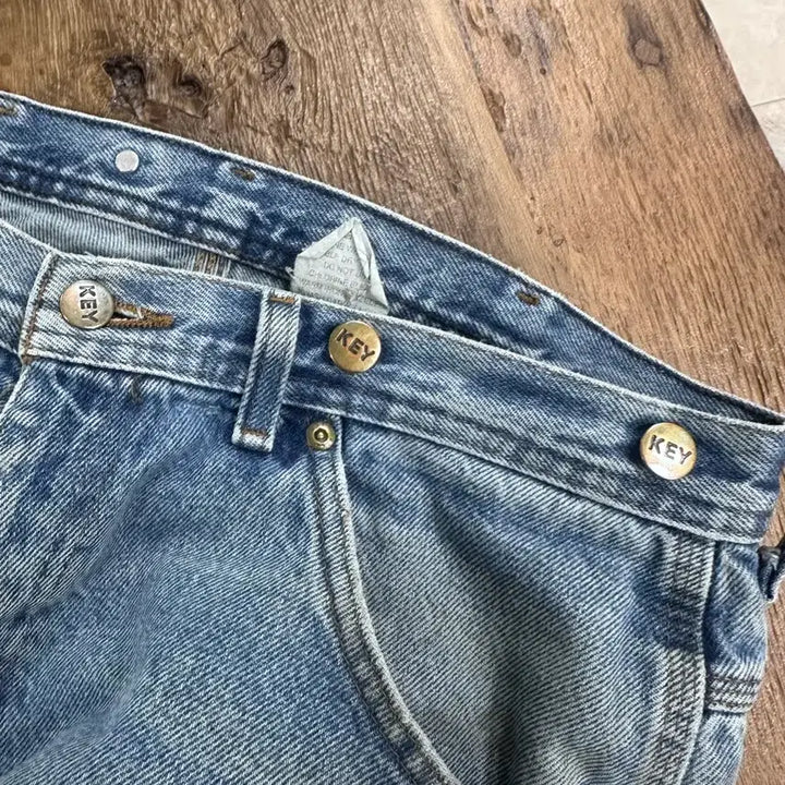 [BUNJANG] 90s Old Double Knee Carpenter Denim Pants / 90s 올드 KEY 더블니 카펜터 데님 팬츠 34