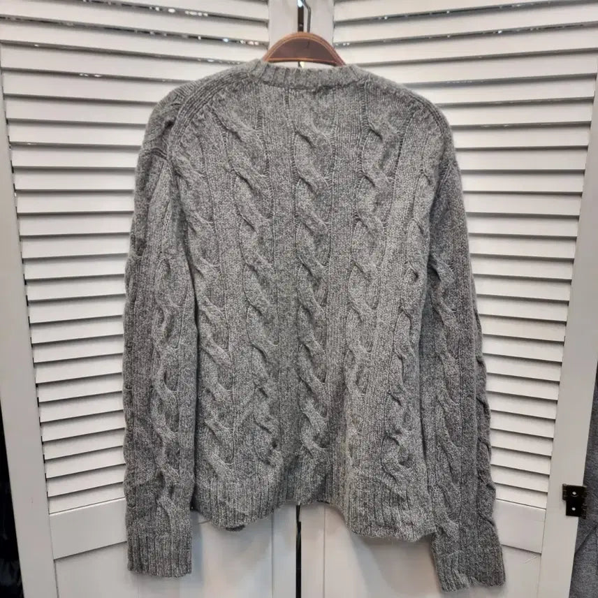 [BUNJANG] Polo Ralph Lauren Cable Knit Sweater / 폴로 랄프로렌 케이블 니트 회색