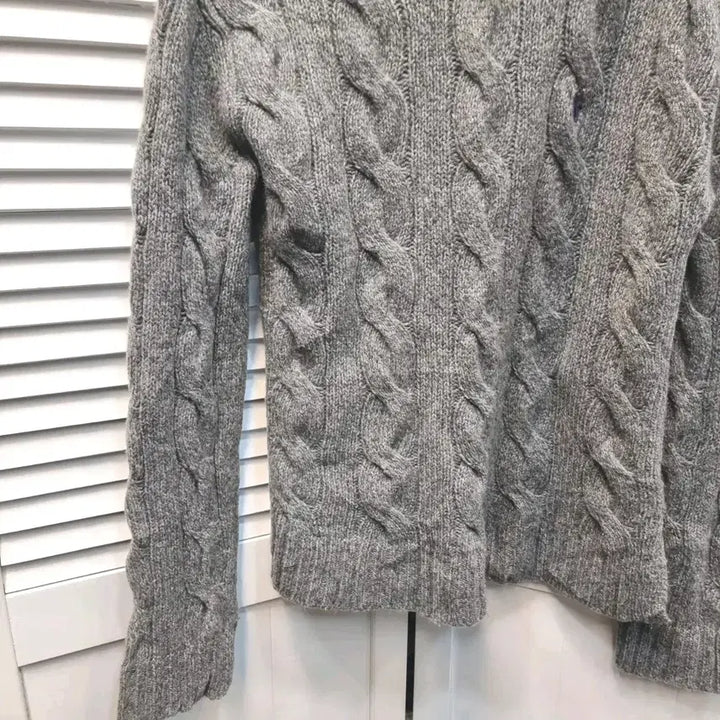 [BUNJANG] Polo Ralph Lauren Cable Knit Sweater / 폴로 랄프로렌 케이블 니트 회색