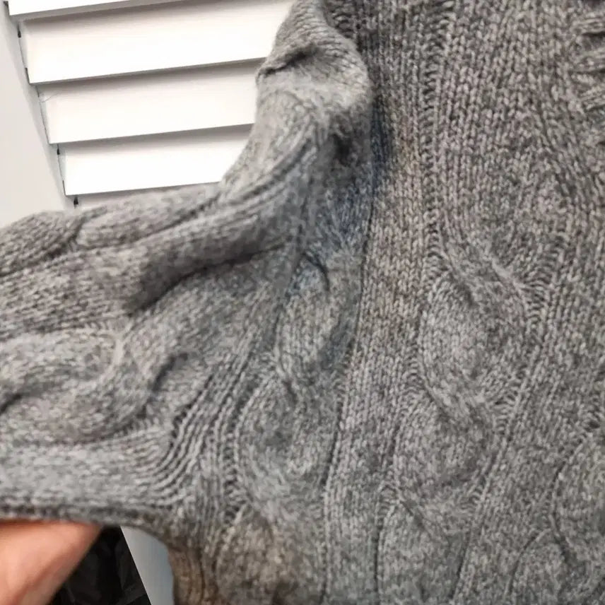 [BUNJANG] Polo Ralph Lauren Cable Knit Sweater / 폴로 랄프로렌 케이블 니트 회색