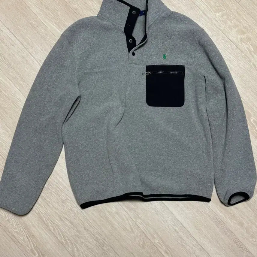 [BUNJANG] Polo Ralph Lauren Fleece Snap Pullover Gray / 폴로 랄프로렌 플리스 스냅 풀오버 그레이