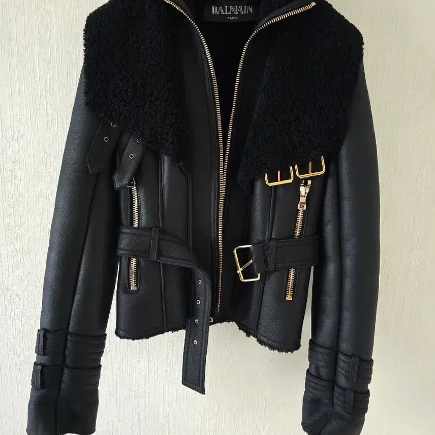 [BUNJANG] Balmain Lambskin Mouton Jacket (44) / 헐값처분ㅠ(여성용)  발망 양가죽 무스탕 44사이즈