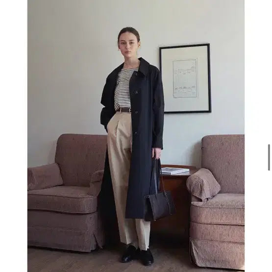 [BUNJANG] LOEIL Pinstuck Semi Wide Cotton Pants / [새상품] LOEIL 로에일 핀턱 세미 와이드 코튼 팬츠 크림 S사이즈