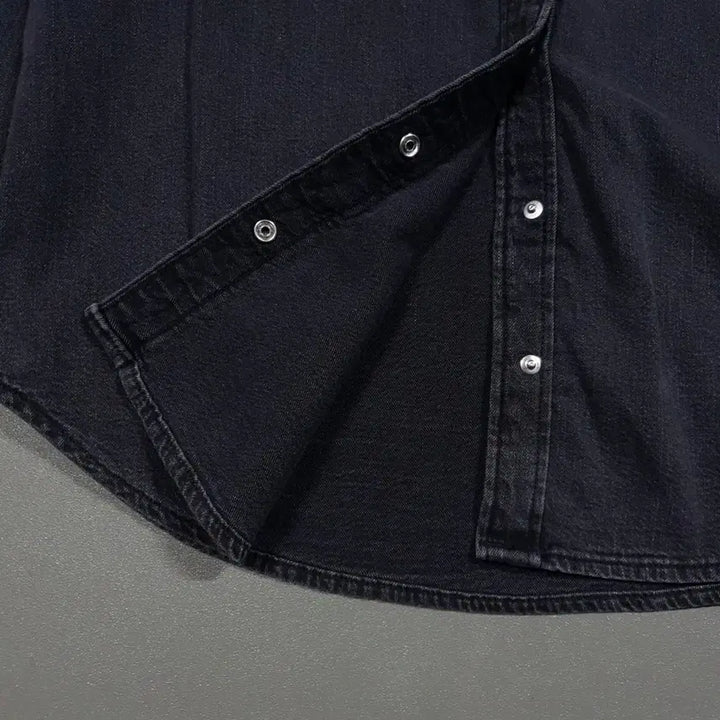 [SOLD OUT] 여성 M (90) 리바이스 아이코닉 흑청 투포켓 웨스턴 데님 셔츠 남방