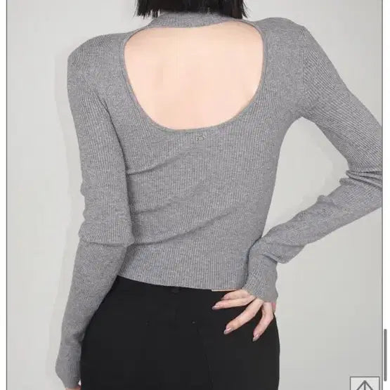 [BUNJANG] Pale Jade Ribbed Long Sleeve Shirt - Gray / 페일제이드 골지 긴팔티 / 그레이