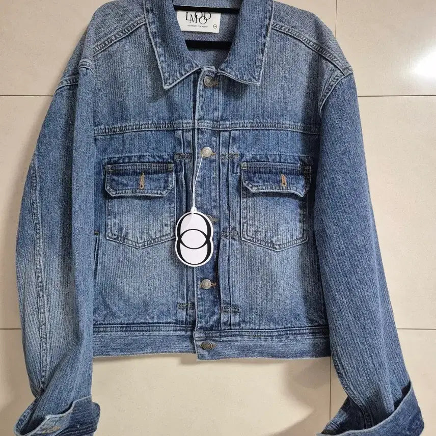 [BUNJANG] Elmood Kaine Denim Trucker Jacket Washed Blue 46 / 엘무드 케인데님 트러커 자켓 새상품 워시드블루46