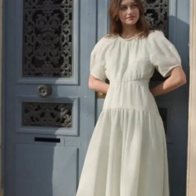 [BUNJANG] Hanseom Mine 23SS Smocking Dress / 한섬 마인 23ss 스모킹 원피스 44-55 (택달린새것)