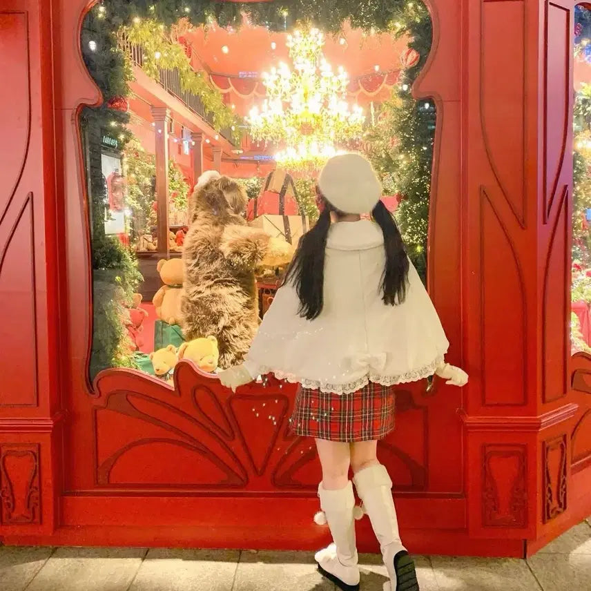 [BUNJANG] Yourlovable Merry Cape Coat Fur Version / 유어러버블 메리 케이프 코트 퍼 버전 yourlovable