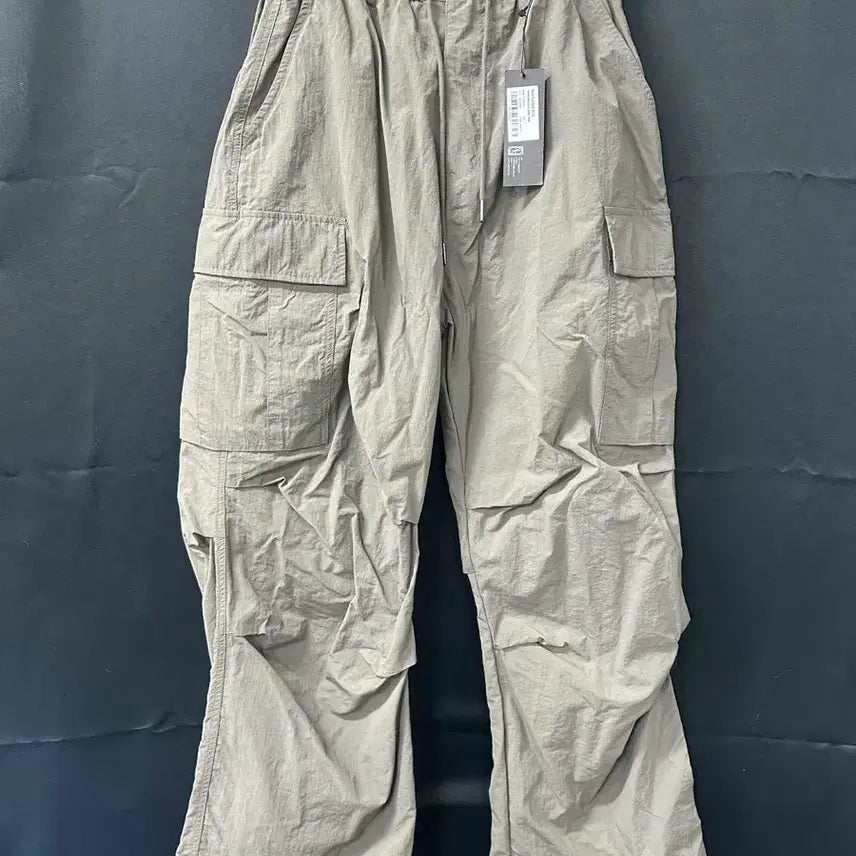 [BUNJANG] Not4nerd Khaki Nylon Cargo Pants / 낫포너드 카키 나일론 카고 팬츠