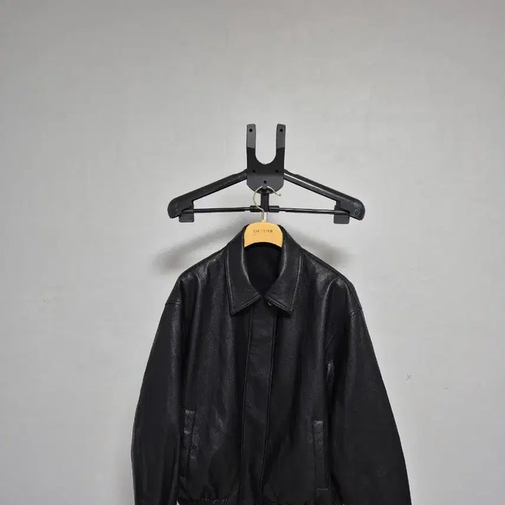 [BUNJANG] Ripple Leather Blouson Jacket / 리플 가죽블루종자켓
