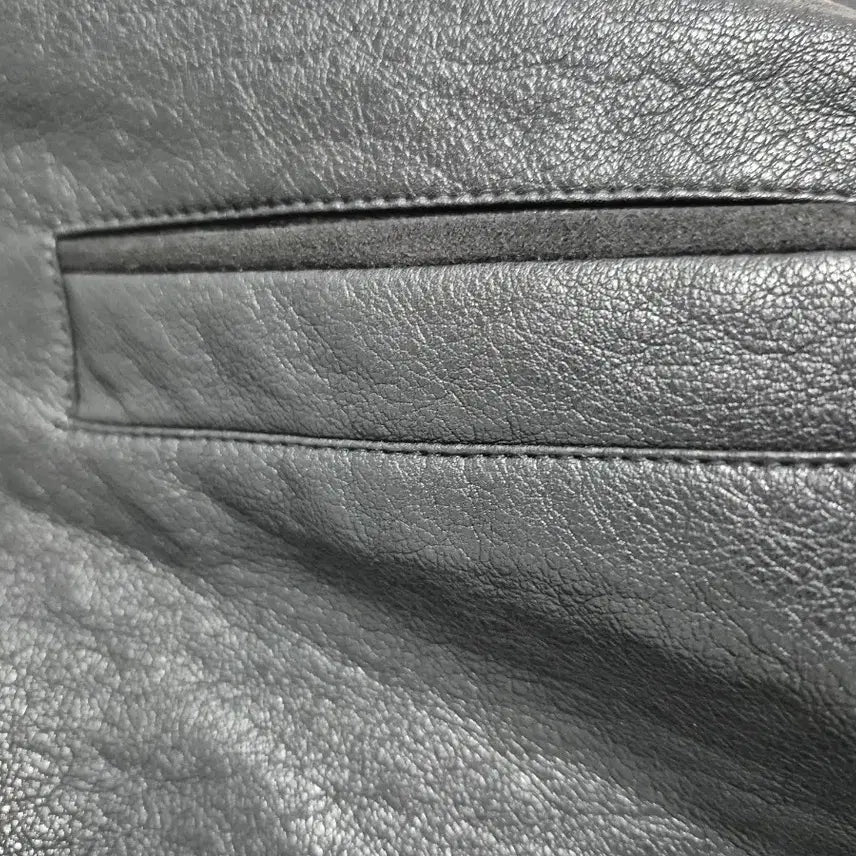 [BUNJANG] Ripple Leather Blouson Jacket / 리플 가죽블루종자켓